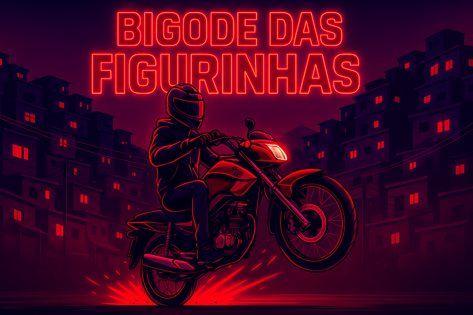 BIGODE DAS FIGURINHAS Banner Neon 3D